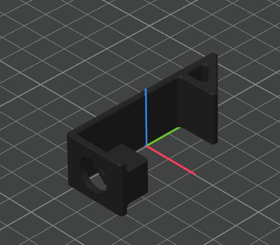 CAD model of the door clip showing its hooked shelf end and door-edge channel